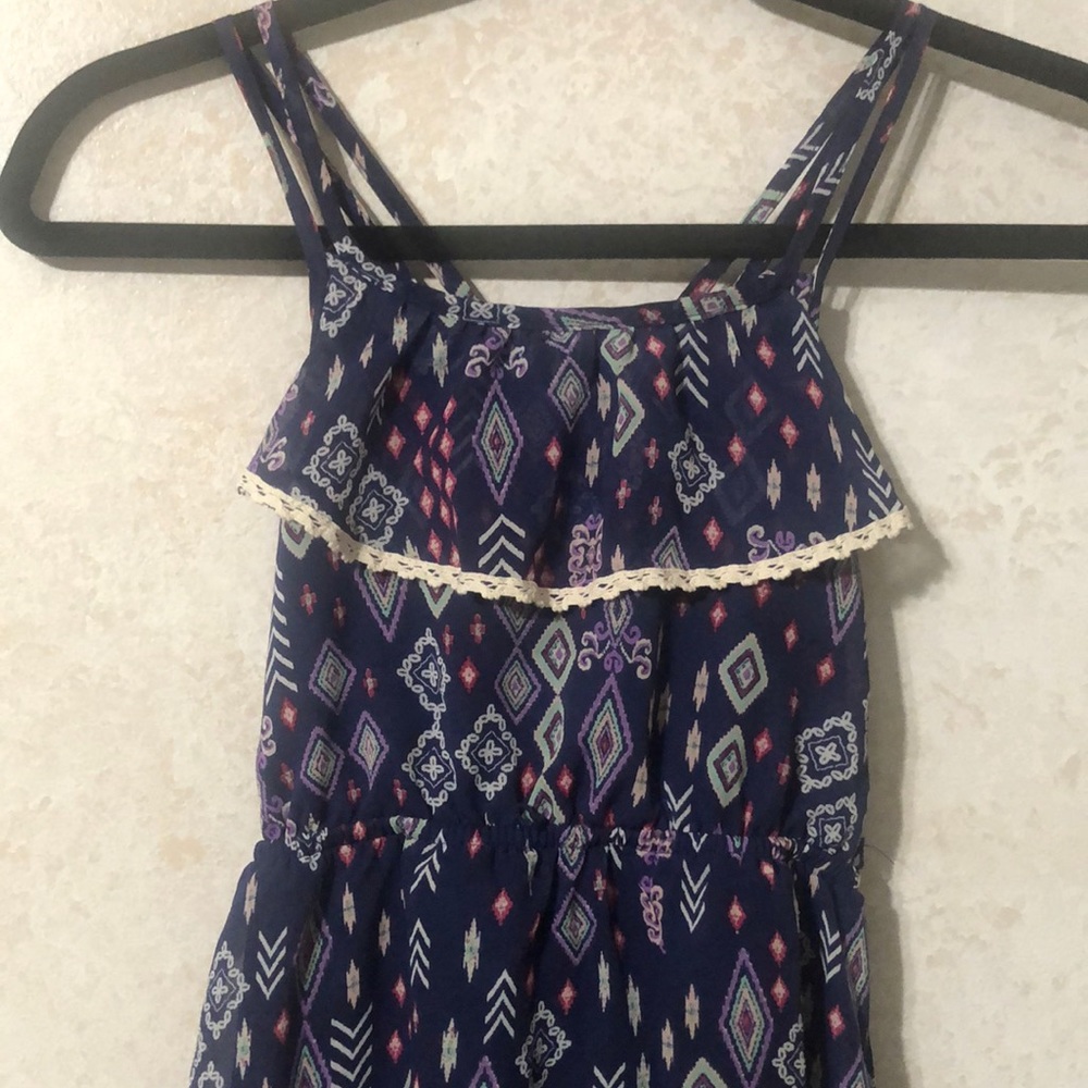 Girls High-low Blue Spring Dress